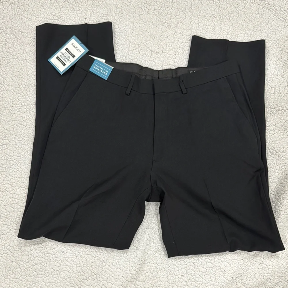 Haggar Men's Black Pants Size34x32 - Picture 2 of 6